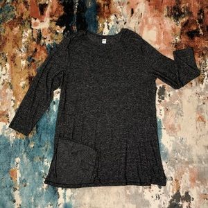 Heather black tunic